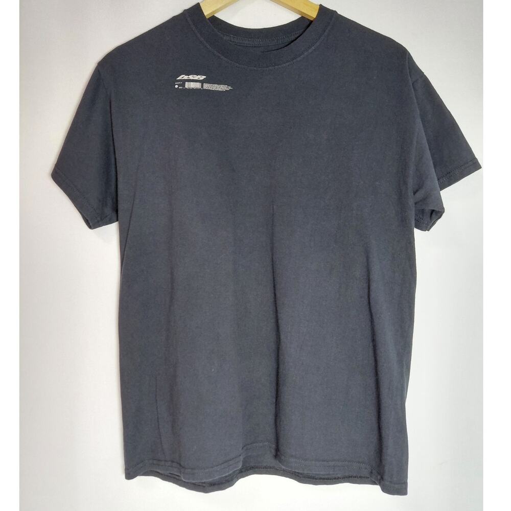 POSTY CO Black Graphic Print T-Shirt Knit Short Sleeve Men Size M